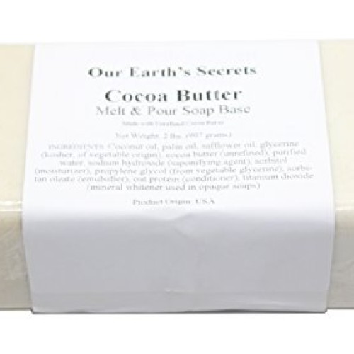 Our Earths Secrets Cocoa Butter - 2 Pound Melt and Pour Soap Base