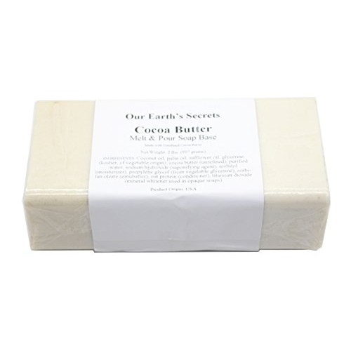 Our Earths Secrets Cocoa Butter - 2 Pound Melt and Pour Soap Base