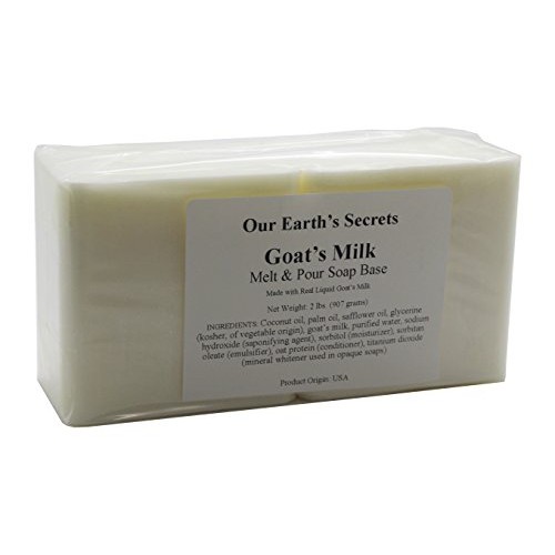 Our Earths Secrets Goats Milk - 2 Lbs Melt and Pour Soap Base