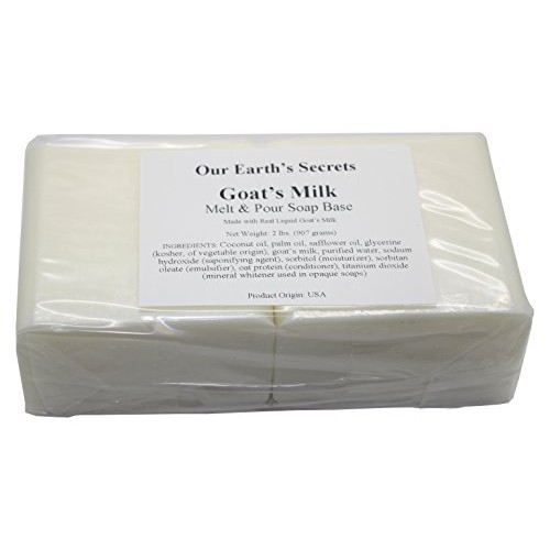Our Earths Secrets Goats Milk - 2 Lbs Melt and Pour Soap Base