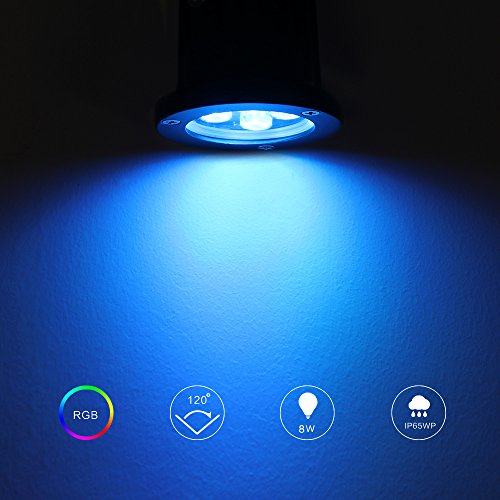 OurLeeme Lawn Flood Light Stake, RGB Spot Lights,8W Outdoor LED Fl...