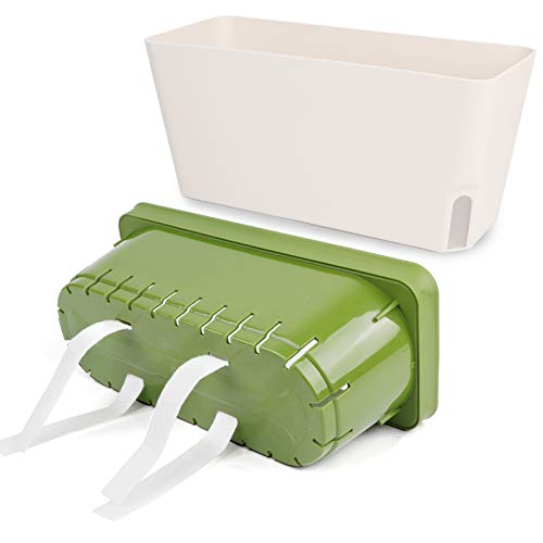 OurWarm 10.5 Inch Self Watering Plant Pots, Rectangular Windowsill...