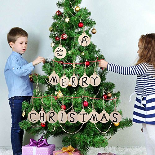 PartyTalk 100pcs Natural Wood Slices 3.5, DIY Wooden Christmas Or...
