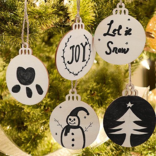 PartyTalk 100pcs Natural Wood Slices 3.5, DIY Wooden Christmas Or...