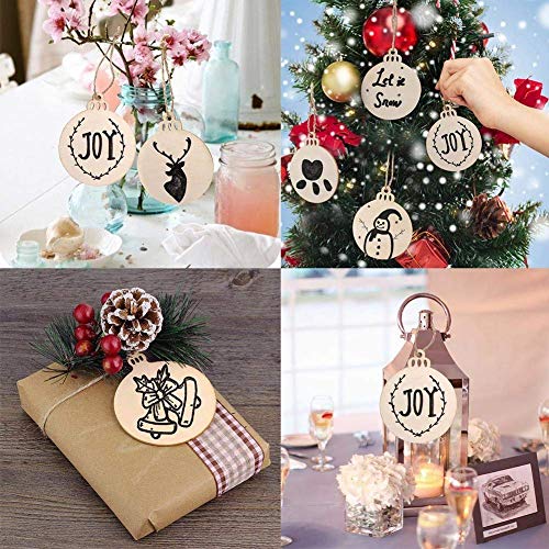 PartyTalk 100pcs Natural Wood Slices 3.5, DIY Wooden Christmas Or...