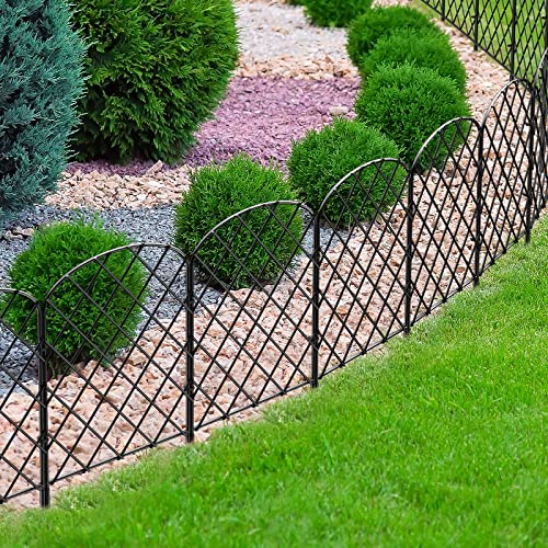 OUSHENG 10 Pack Decorative Garden Fence, Total 10ftL x 24inH A...