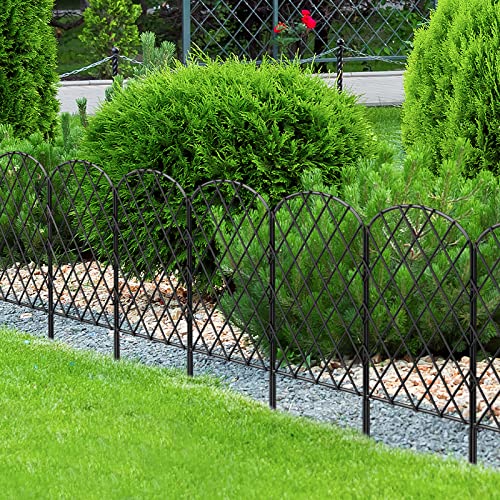 OUSHENG 10 Pack Decorative Garden Fence, Total 10ftL x 24inH A...