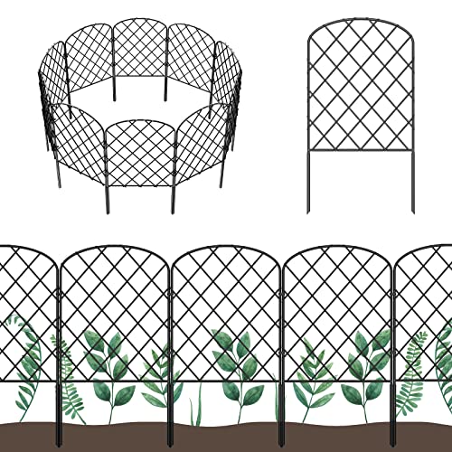 OUSHENG 10 Pack Decorative Garden Fence, Total 10ftL x 24inH A...