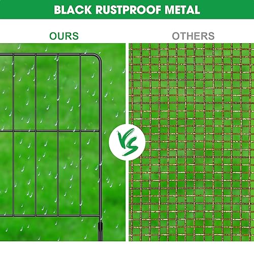 OUSHENG Decorative Garden Fence Fencing 10 Panels, 10ft L x 22in...