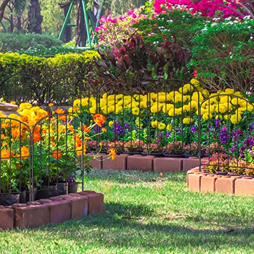 OUSHENG Decorative Garden Fence No Dig Fencing 10 Panels, 10ft L...