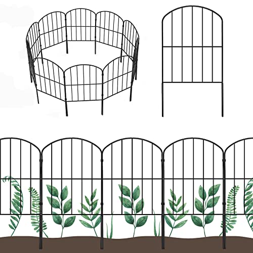 OUSHENG Decorative Garden Fence No Dig Fencing 10 Panels, 10ft L...