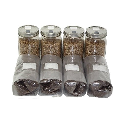 Four Quart Jars of Sterilized Rye and Four One Pound Bags of Manur...