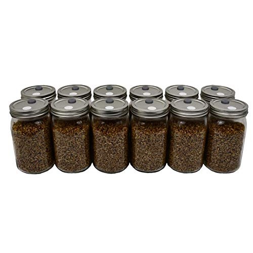 Sterilized Rye Berry Mushroom Substrate in Injectable Jars 12 Count