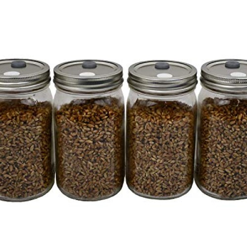 Sterilized Rye Berry Mushroom Substrate in Injectable Jars by Out-...