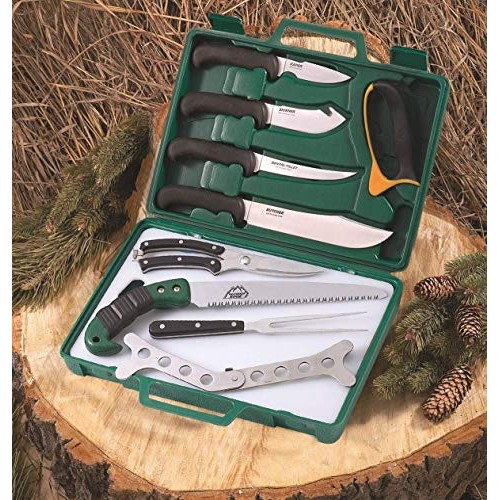 Outdoor Edge Game Processor Hunting Knives, Complete 12-Piece Deer...