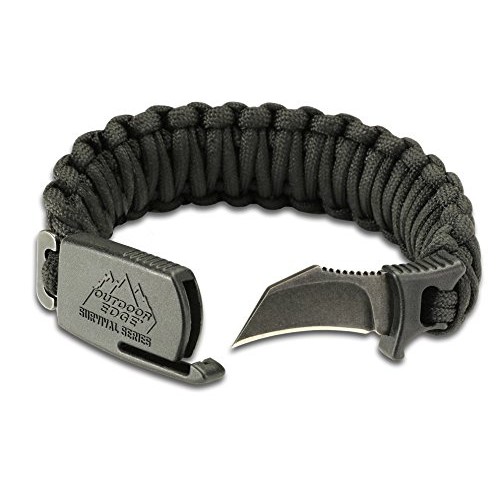 Outdoor Edge ParaClaw Black Medium, PCK-80C, Paracord Survival Bra...