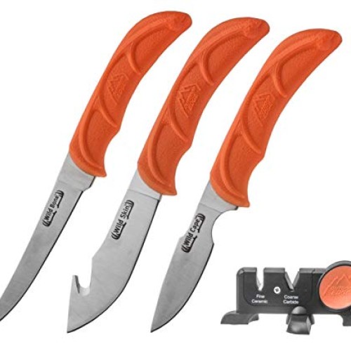 OUTDOOR EDGE WildLite Hunting Knives, Compact 6-Piece Portable Dee...