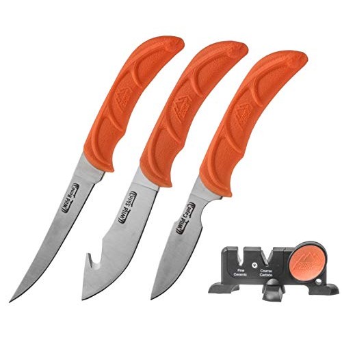 OUTDOOR EDGE WildLite Hunting Knives, Compact 6-Piece Portable Dee...