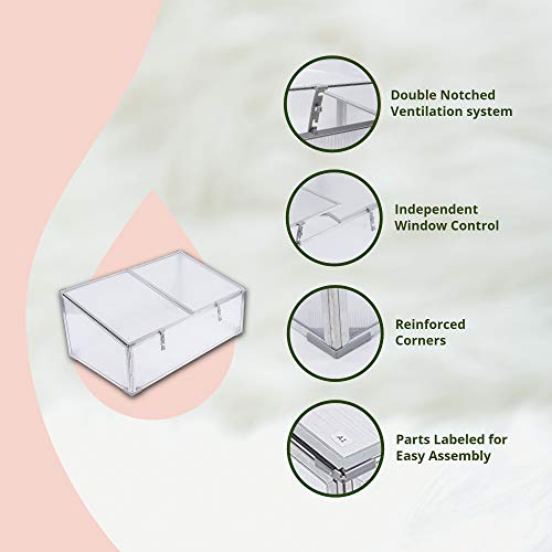 Portable Cold Frame Herbal & Plant Garden Protector, Premium Cold ...