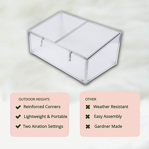 Portable Cold Frame Herbal & Plant Garden Protector, Premium Cold ...