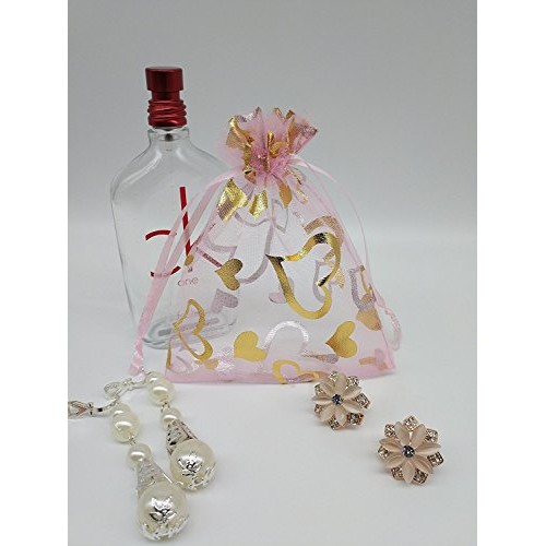 Outdoorfly 100PCS Organza Bag 4x6 with Drawstring Mesh Jewelry Gif...