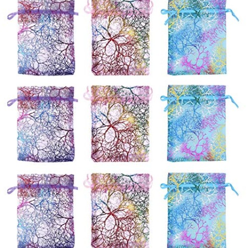 Outdoorfly 100PCS Organza Jewelry Gift Bag 4x6 Inches Purple Blue ...