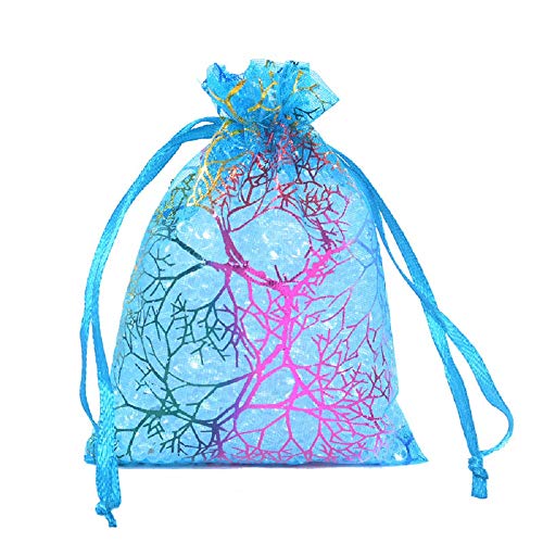 Outdoorfly 100PCS Organza Jewelry Gift Bag 4x6 Inches Purple Blue ...