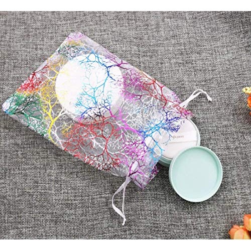 Outdoorfly 50PCS Organza Jewelry Gift Bag 4x6 Inches Purple Corall...
