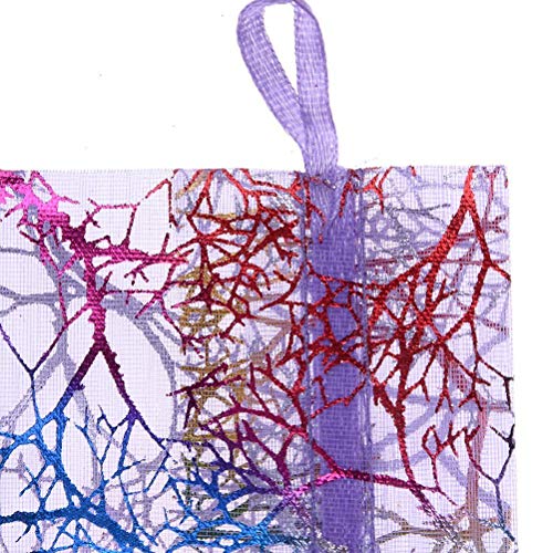 Outdoorfly 50PCS Organza Jewelry Gift Bag 4x6 Inches Purple Corall...