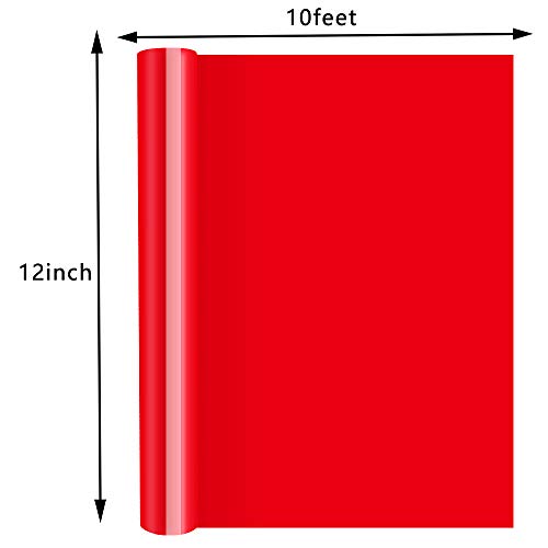 Outee 1 Roll Heat Transfer Vinyl 12 Inch by 10 Ft Iron On HTV for ...