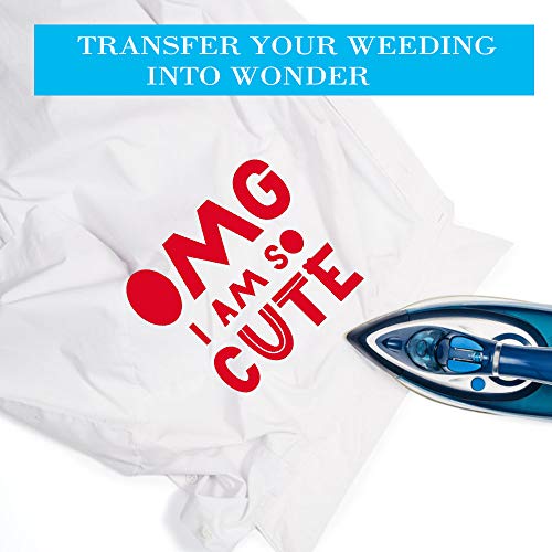 Outee 1 Roll Heat Transfer Vinyl 12 Inch by 10 Ft Iron On HTV for ...