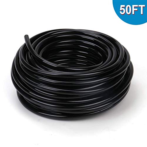 OUTFANDIA 3/8 Irrigation Tubing 50ft, Heavy Duty Blank Distributi...