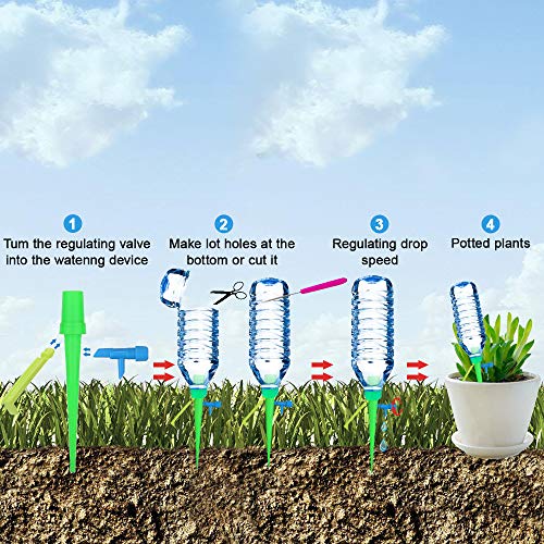 Plant Self Watering Spikes Vacation Automatic Plant Waterer Drip I...