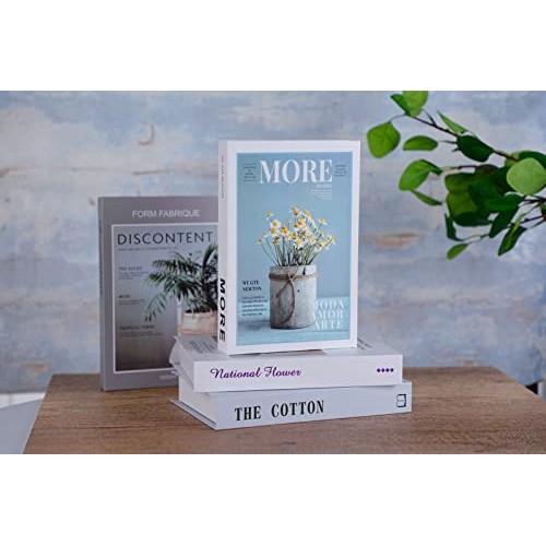 Outgeek Decorative Books Set of 4: Modern Hardcover Fake Book Deco...