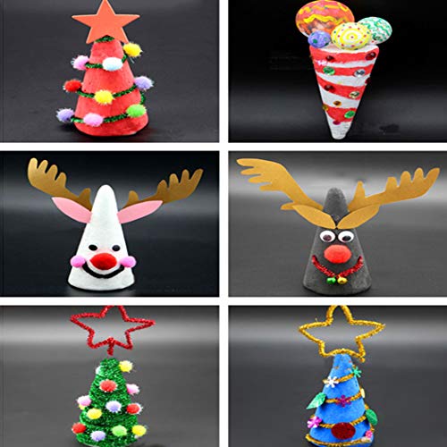 Outgeek Foam Cone Multi-Purpose Styrofoam Cone Cake Foam Cone Chri...