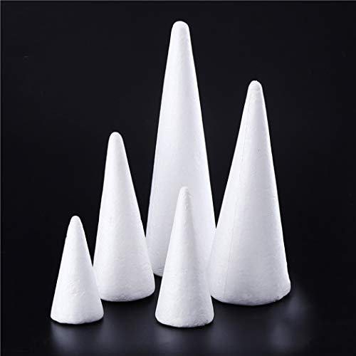 Outgeek Foam Cone Multi-Purpose Styrofoam Cone Cake Foam Cone Chri...