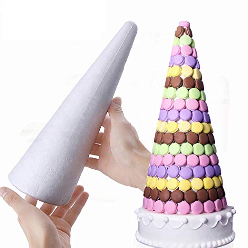Outgeek Foam Cone Multi-Purpose Styrofoam Cone Cake Foam Cone Chri...