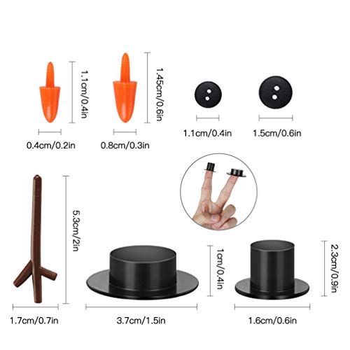 600 Pieces Set Includes 60 Mini Black Top Hats, Plastic Magician H...