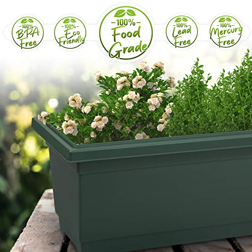 Outland Living 4 Packs 26.5 inches Outdoor and Indoor Rectangle Pl...