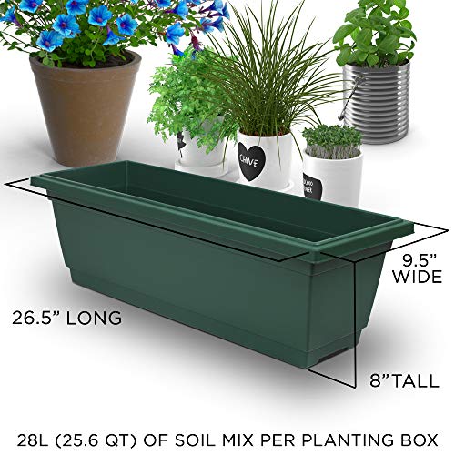 Outland Living 4 Packs 26.5 inches Outdoor and Indoor Rectangle Pl...