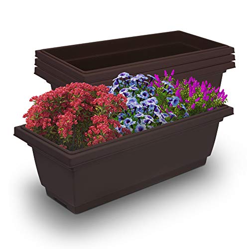 Outland Living Outdoor and Indoor Rectangle Plastic Planter Box Pe...