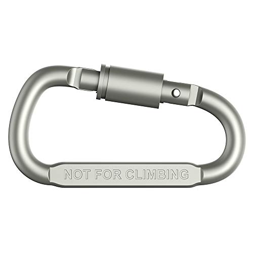 Outmate 6 pcs Aluminum D-Ring Locking Carabiner Light but Strong