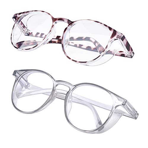 2 Pack Protective Eyewear Safety Goggles Clear Anti-fog/Anti-Scrat...