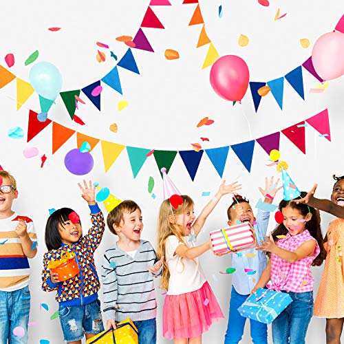 6 Sets Rainbow Pennant Banner Multicolor Felt Fabric Pennant Banne...