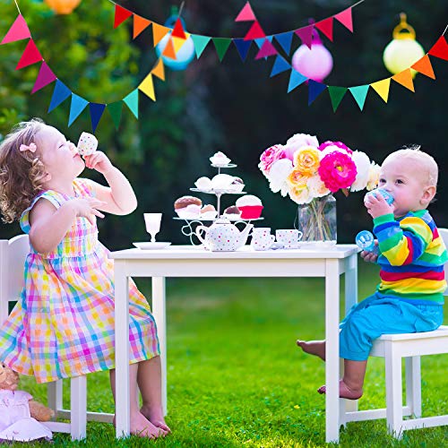 6 Sets Rainbow Pennant Banner Multicolor Felt Fabric Pennant Banne...