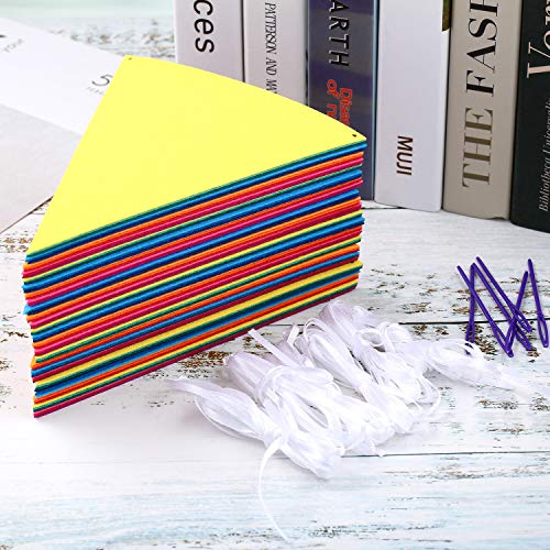 6 Sets Rainbow Pennant Banner Multicolor Felt Fabric Pennant Banne...