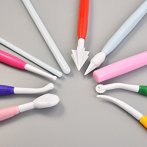 Outus 10 Pieces Plastic Clay Tools Ceramic Pottery Tool Kit for Sh...