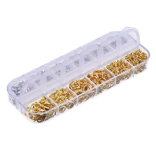 Outus 1104 Pieces Jewelry Findings Kit Lobsters Clasps and Jump Ri...