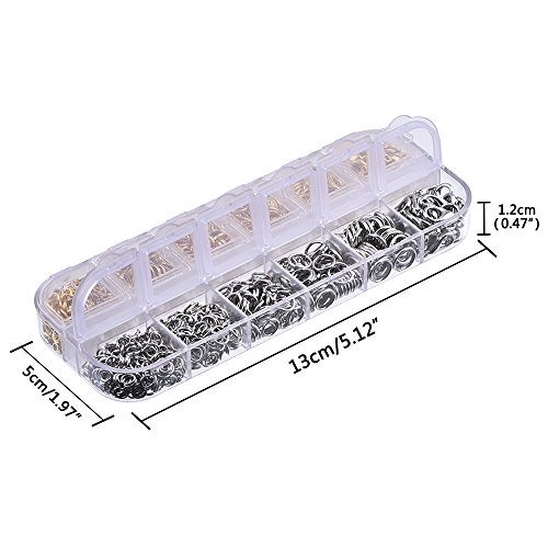 Outus 1104 Pieces Jewelry Findings Kit Lobsters Clasps and Jump Ri...