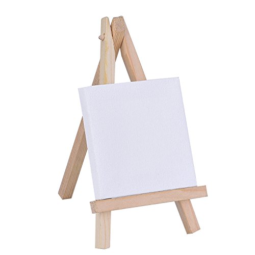 Outus 12 Pack Mini Canvas Panels for Painting Craft Drawing 3 x 3...